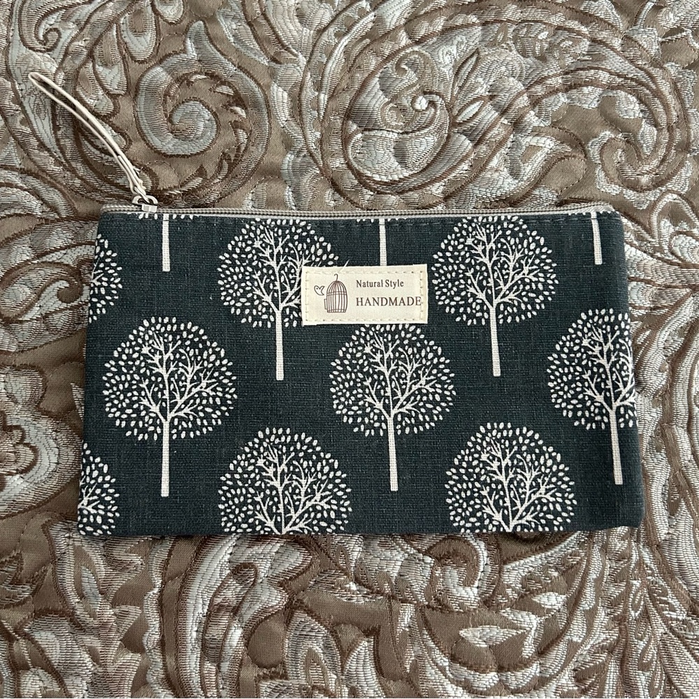 Handmade Tree Pattern Zippered Pouch